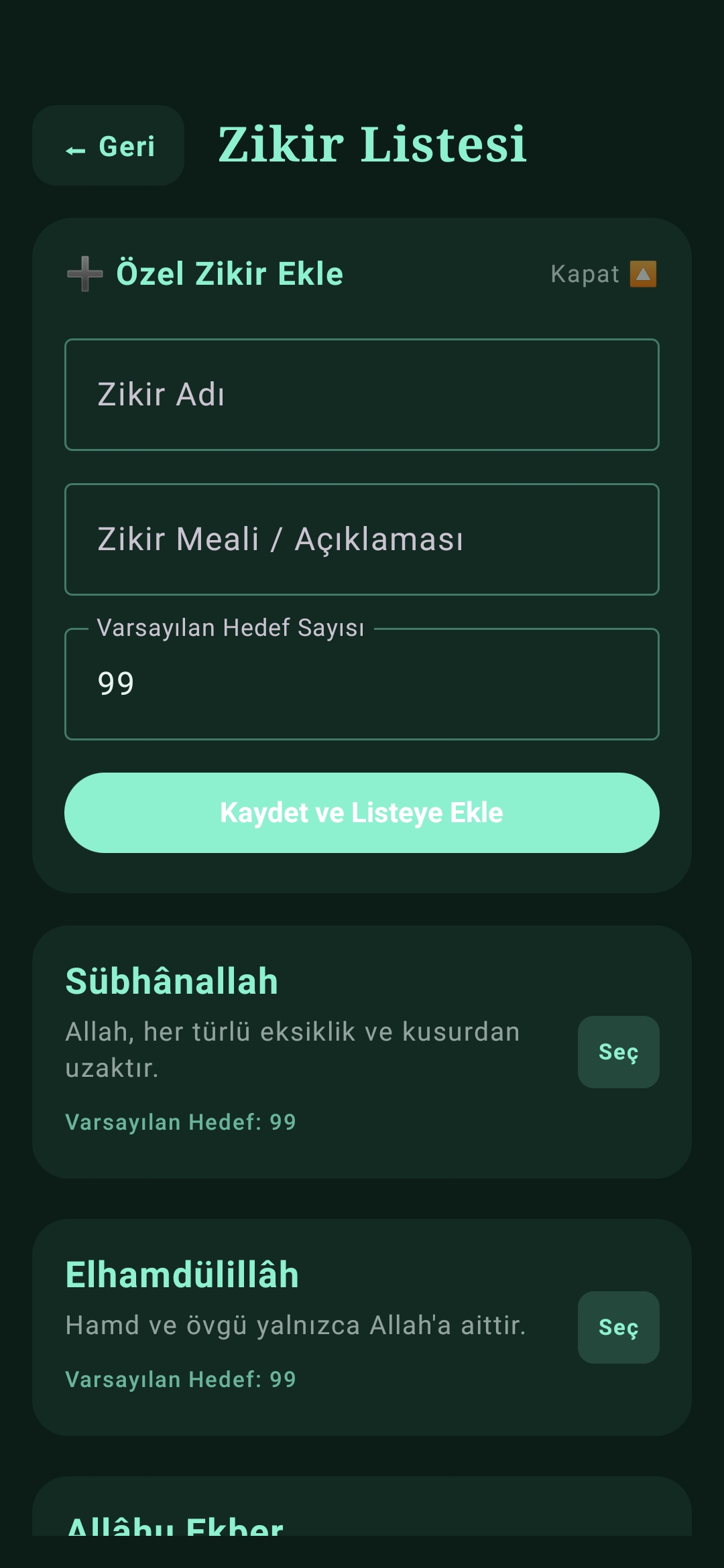 Zikra İstatistiklerim